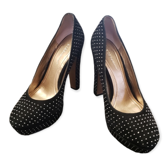 BCBGeneration Joy Suede Studded Block Heels Size 9 - Picture 1 of 9